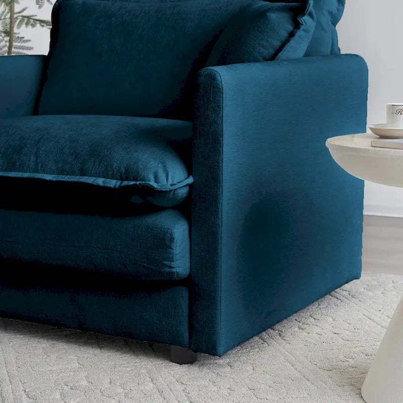 2-Piece Chenille Sectional Sofa Set for Living Room