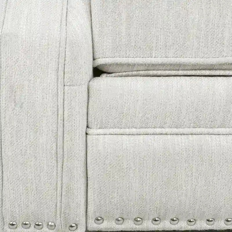 Push Back Recliner, Footrest, Button Back, Nailhead Trim