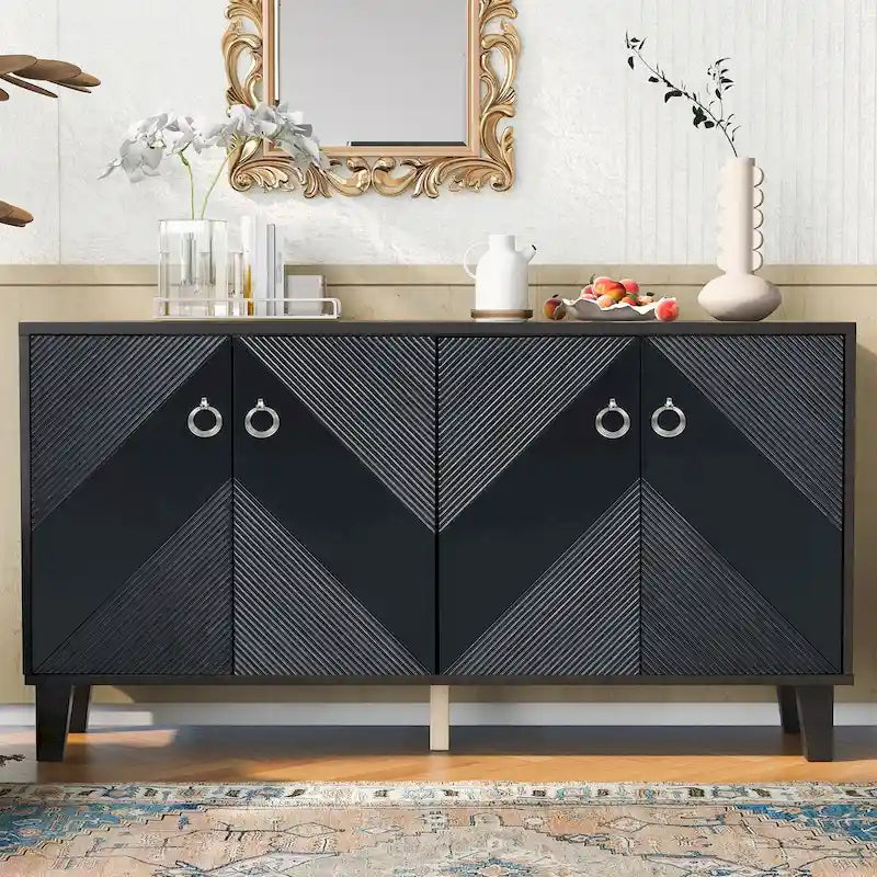 Luxury Cabinet Adorned with Geometric Patterns