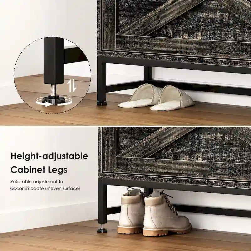 Shoe Cabinet, Entry Home Shoe Cabinet, Entrance Balcony Storage Cabinet, Large Capacity Shoe Rack, Grey