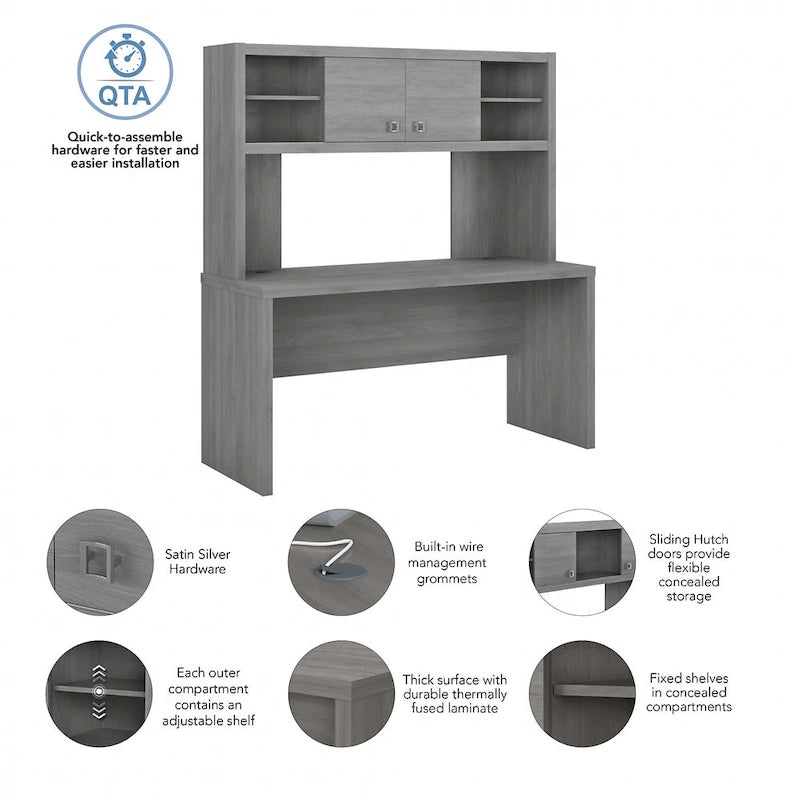 Bureau-Crédence avec Huche