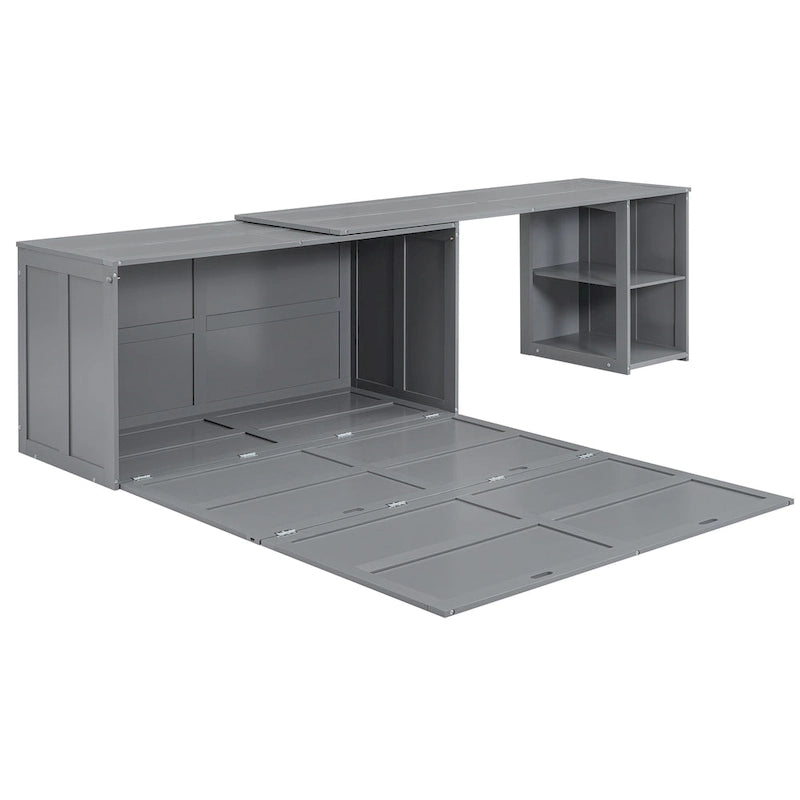 Queen Size Murphy Bed with Rotable Desk