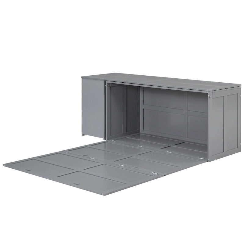 Queen Size Murphy Bed with Rotable Desk