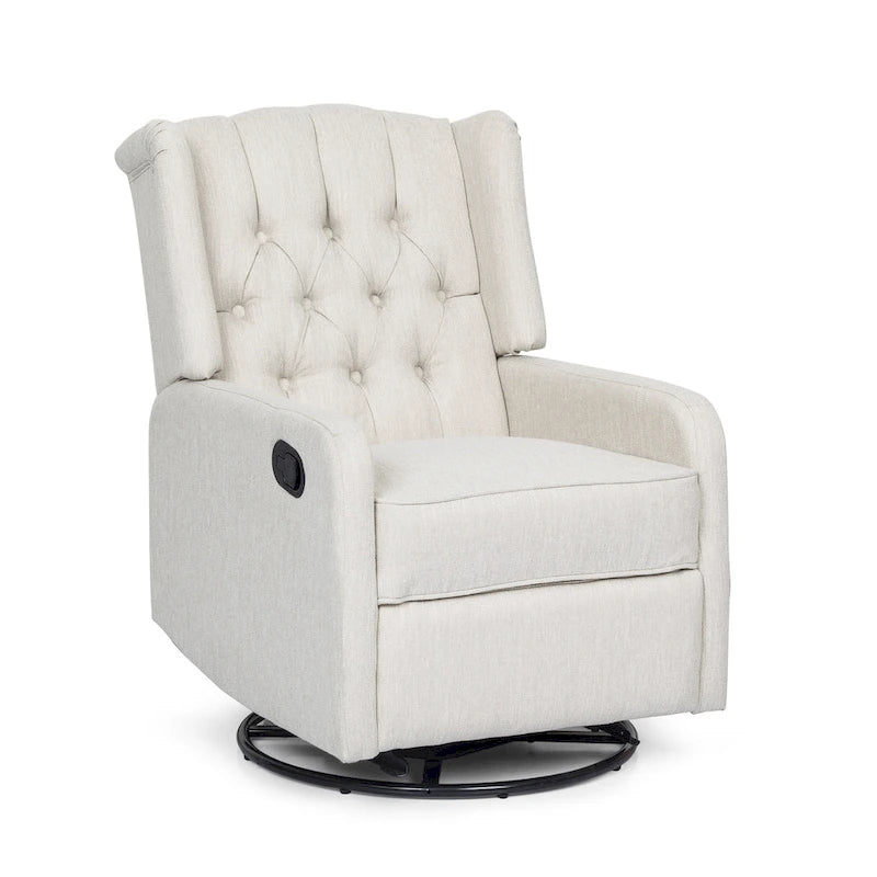 Roomfitters Classic Design, Manual Recliner Chair with 360-Degree Swivel, Relaxing Lounge Chair for Living Room