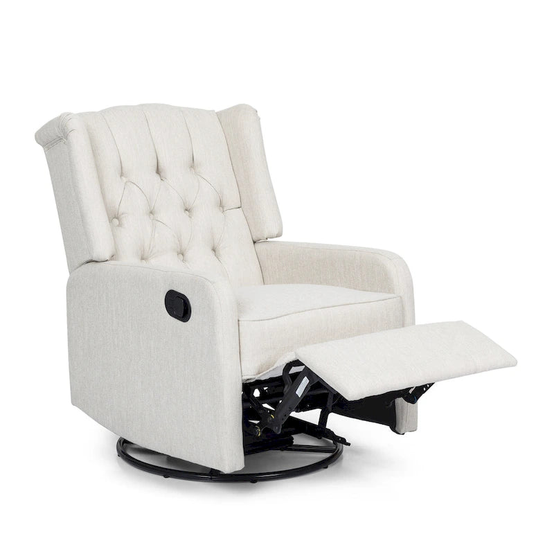 Roomfitters Classic Design, Manual Recliner Chair with 360-Degree Swivel, Relaxing Lounge Chair for Living Room