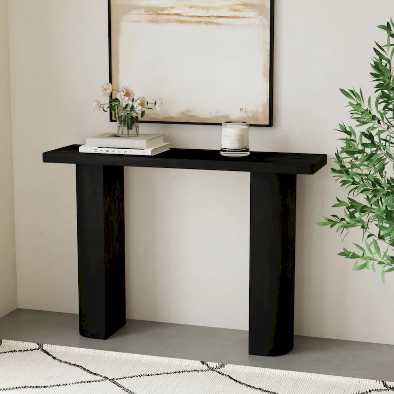 Half Moon Mango Wood Console Table by East at Main