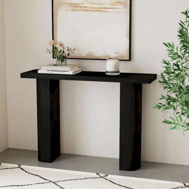 Half Moon Mango Wood Console Table by East at Main