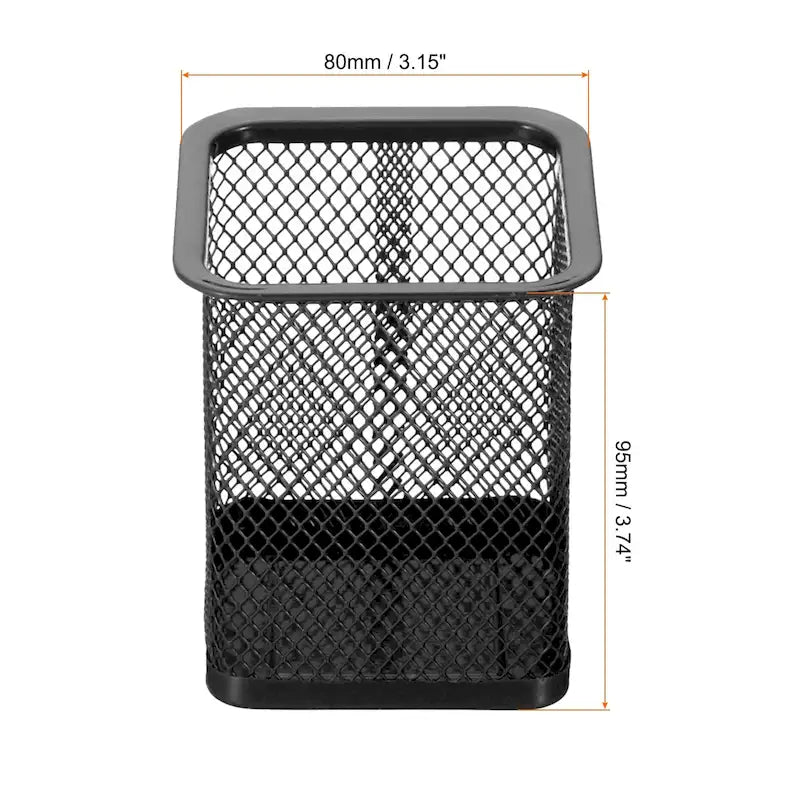 Mesh Pen Holder Pencil Holder Pencil Basket Pen Cup Organizer Square - 80 x 95mm