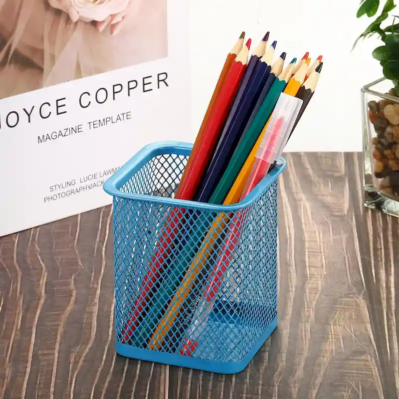 Mesh Pen Holder Pencil Holder Pencil Basket Pen Cup Organizer Square - 80 x 95mm