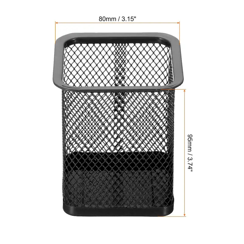 Mesh Pen Holder Pencil Holder Pencil Basket Pen Cup Organizer Square - 80 x 95mm