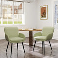 Set of 2 Cat-Scratch Resistant Dining Chairs with Gold Metal Legs