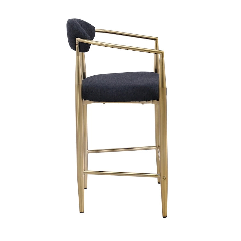 Tabourets de bar, chaises de hauteur comptoir avec dossier rembourré