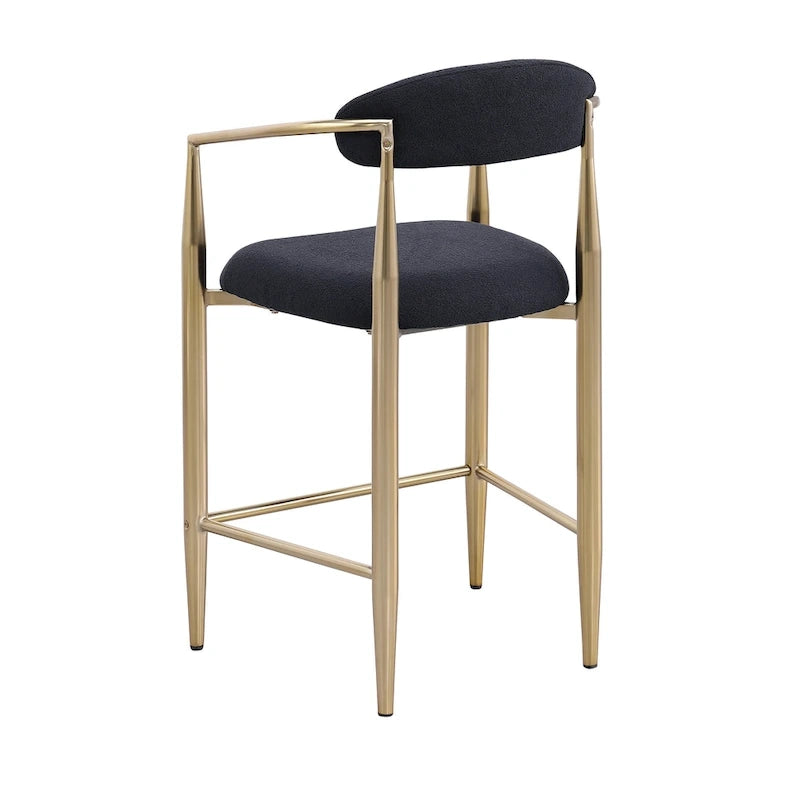 Tabourets de bar, chaises de hauteur comptoir avec dossier rembourré