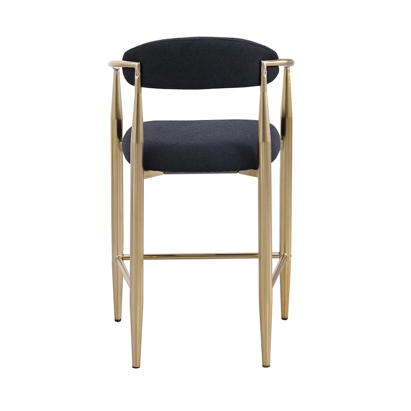 Tabourets de bar, chaises de hauteur comptoir avec dossier rembourré