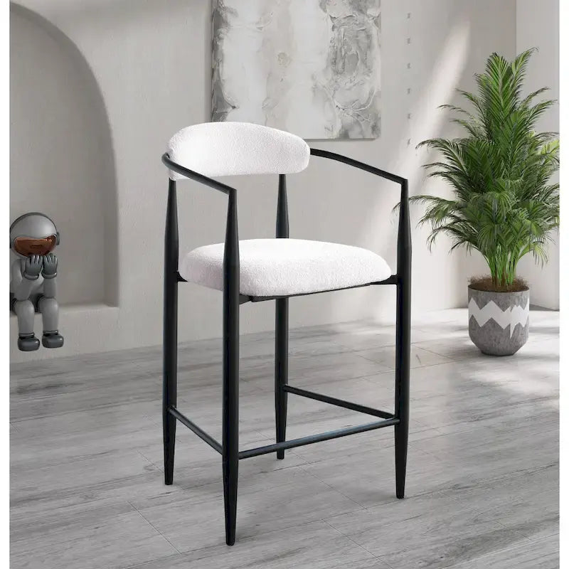 Tabourets de bar, chaises de hauteur comptoir avec dossier rembourré