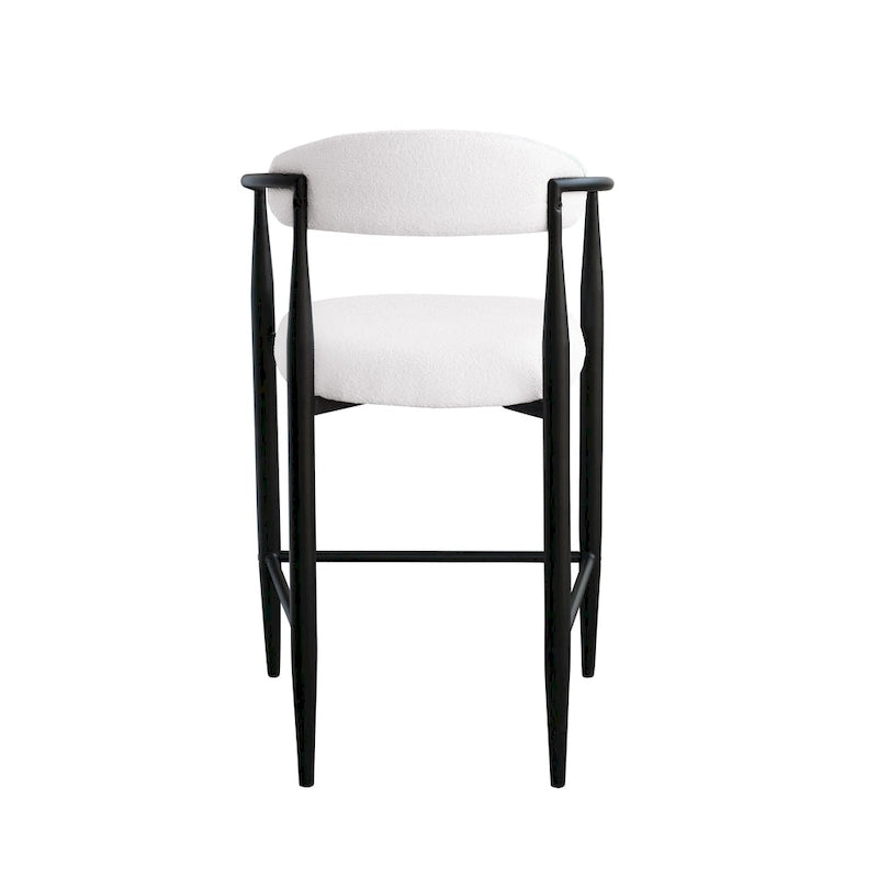 Tabourets de bar, chaises de hauteur comptoir avec dossier rembourré