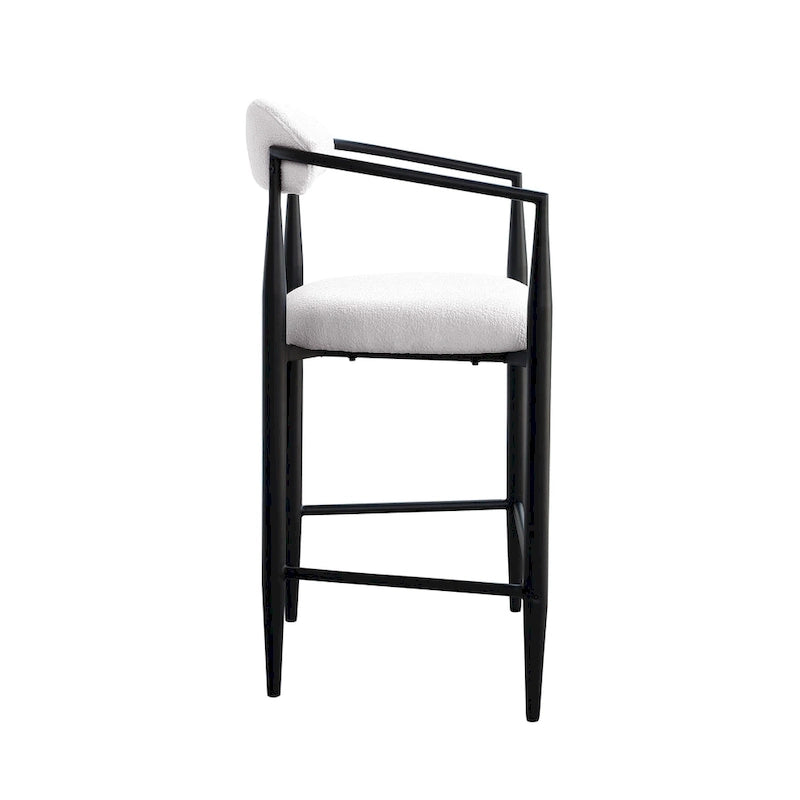 Tabourets de bar, chaises de hauteur comptoir avec dossier rembourré