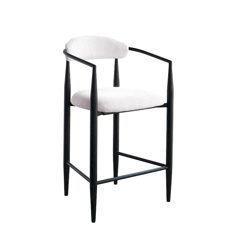 Tabourets de bar, chaises de hauteur comptoir avec dossier rembourré