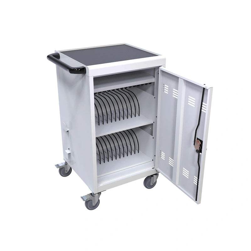Mobile Charging Cart and Cabinet for Tablets Laptops 32-Device