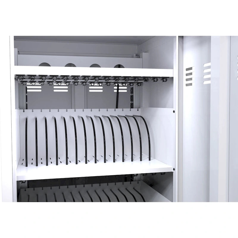 Mobile Charging Cart and Cabinet for Tablets Laptops 32-Device