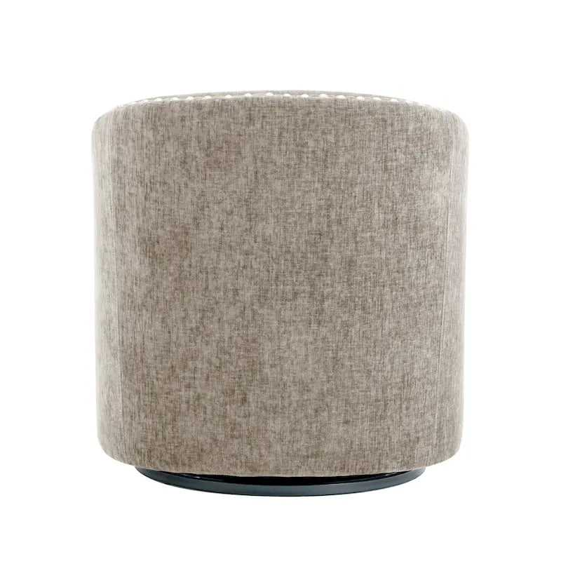 Fauteuil pivotant rond en tissu