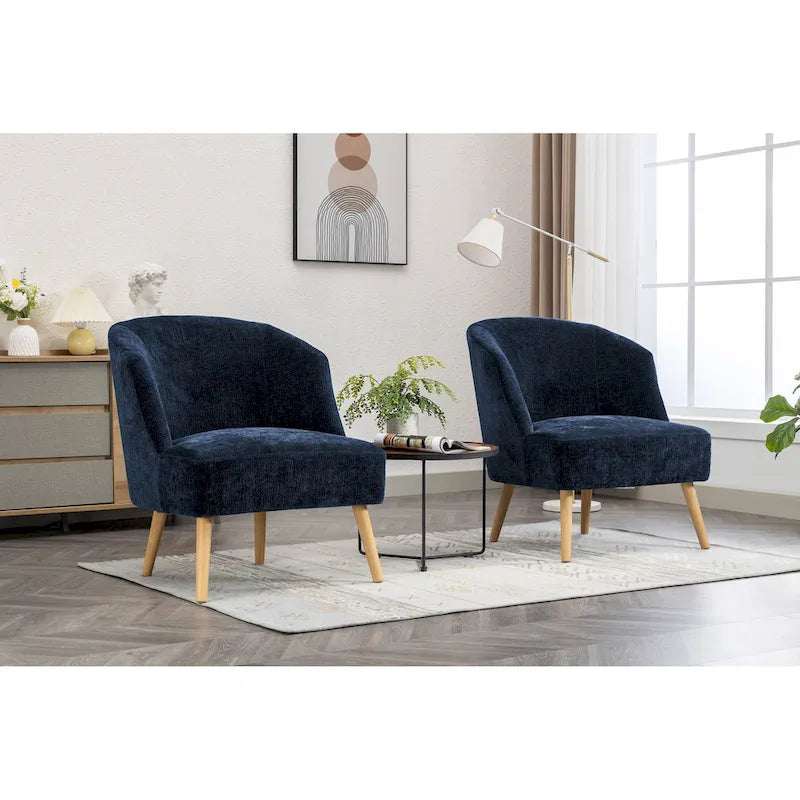 Fauteuil crapaud en velours côtelé avec pieds en bois d'hévéa
