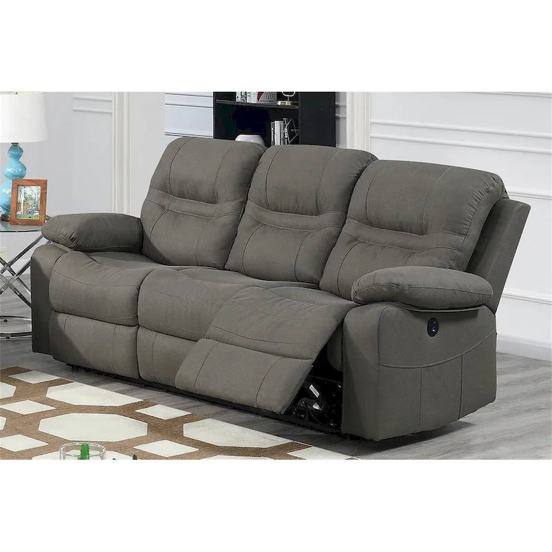 Breathable Leatherette Power Sofa