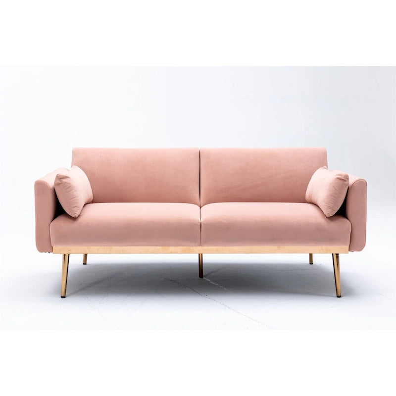 Velvet Upholstered Convertible Loveseats Sleeper Sofa