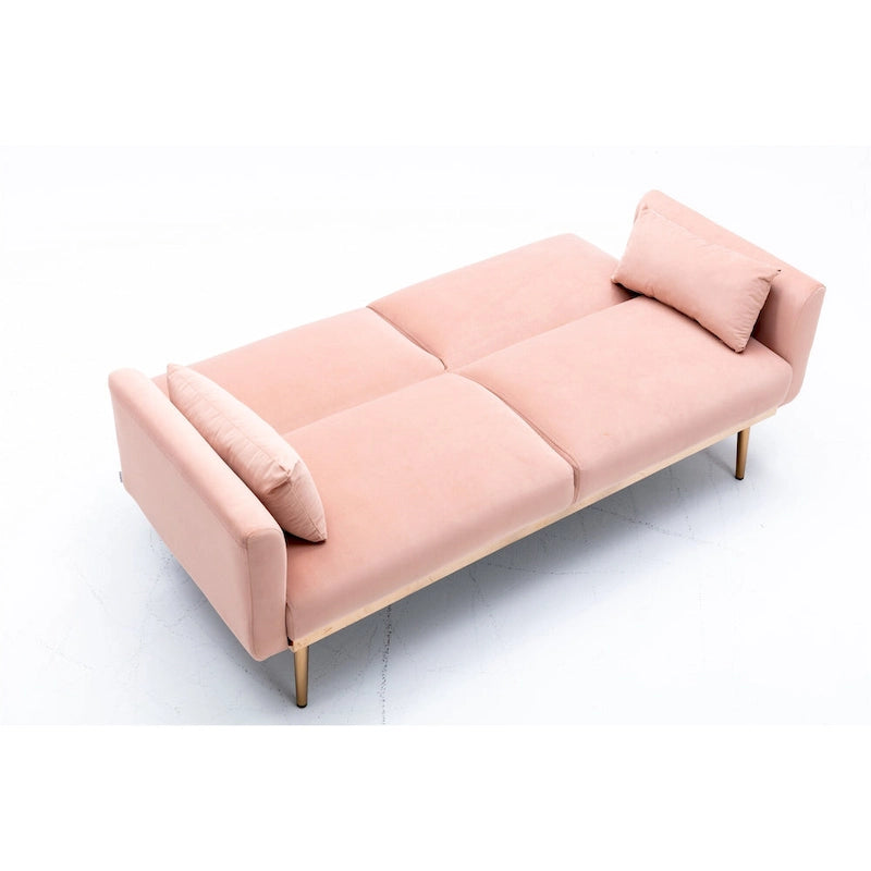Velvet Upholstered Convertible Loveseats Sleeper Sofa