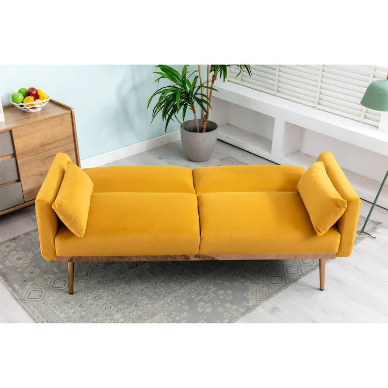 Velvet Upholstered Convertible Loveseats Sleeper Sofa