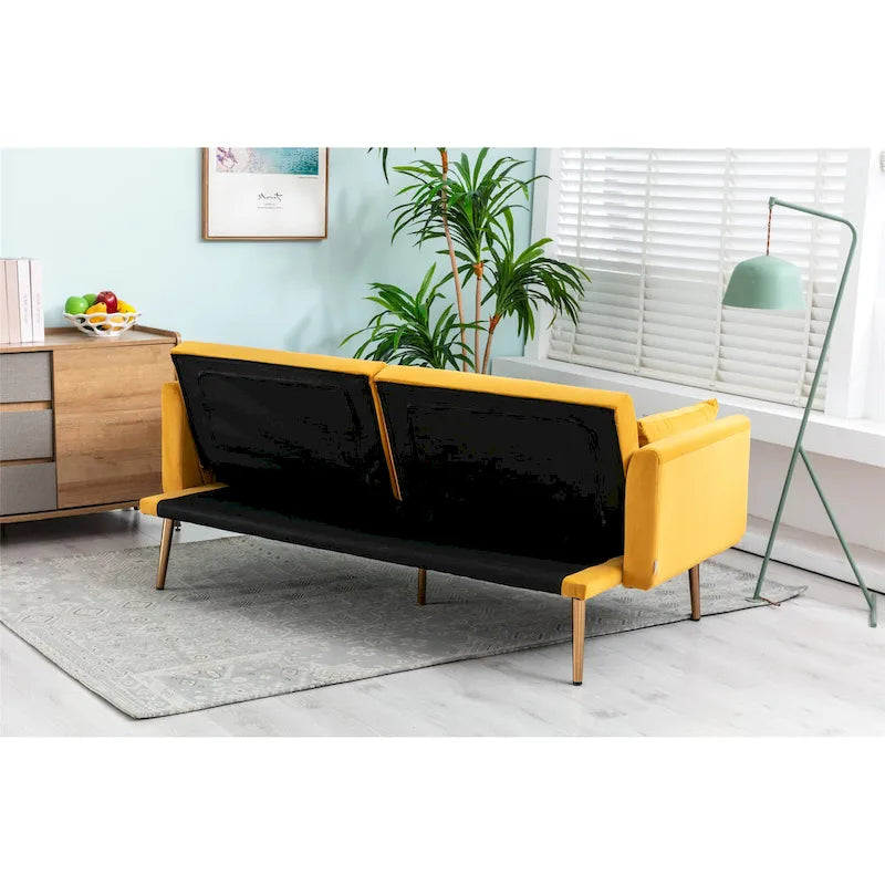 Velvet Upholstered Convertible Loveseats Sleeper Sofa