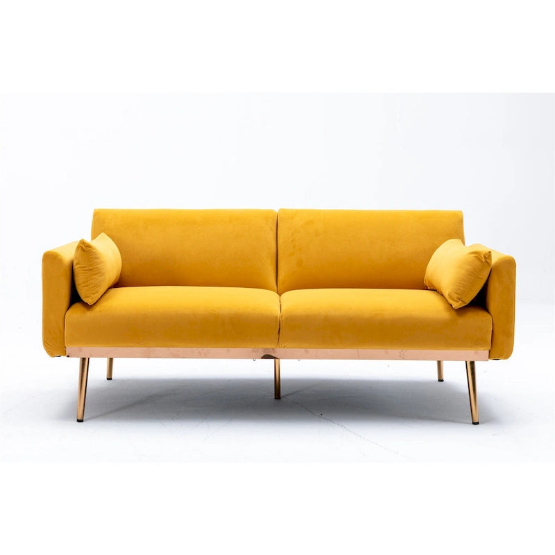 Velvet Upholstered Convertible Loveseats Sleeper Sofa