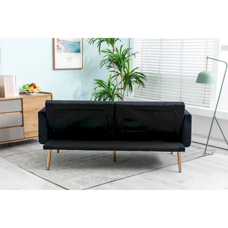 Velvet Upholstered Convertible Loveseats Sleeper Sofa