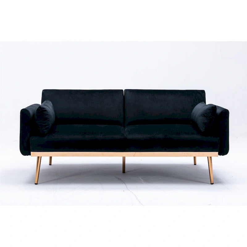 Velvet Upholstered Convertible Loveseats Sleeper Sofa