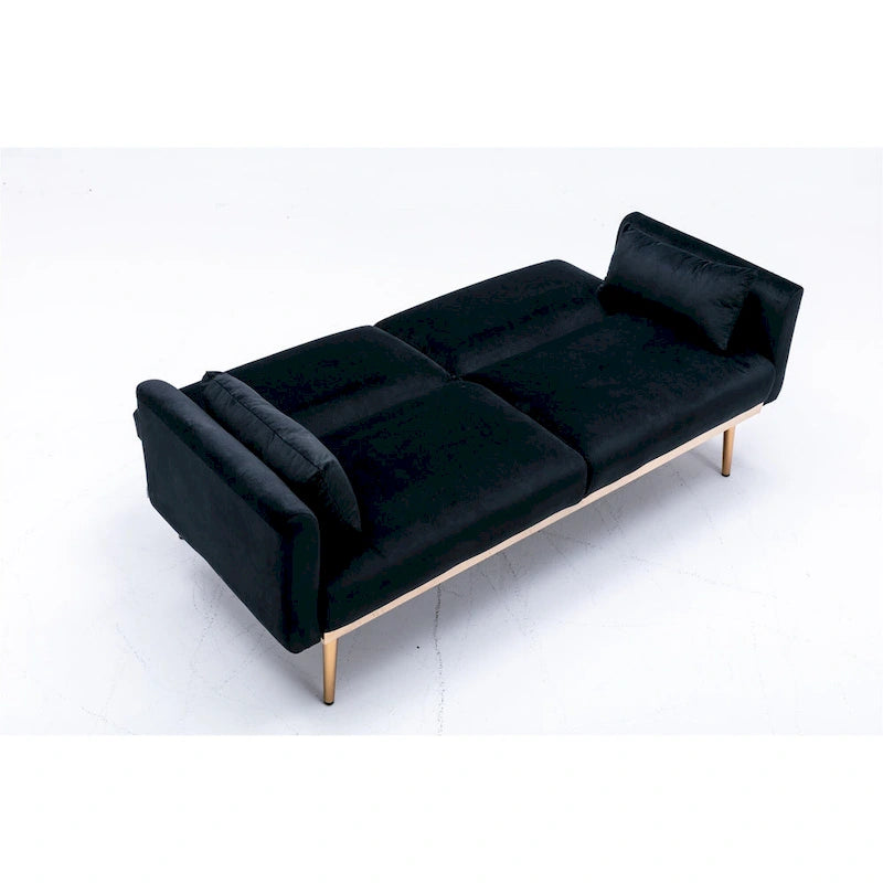 Velvet Upholstered Convertible Loveseats Sleeper Sofa