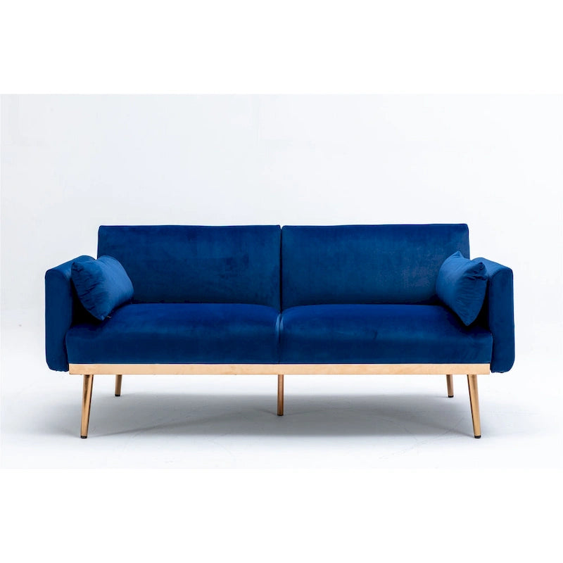 Velvet Upholstered Convertible Loveseats Sleeper Sofa