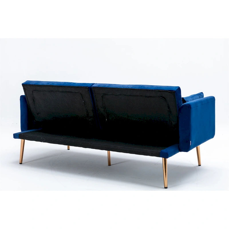 Velvet Upholstered Convertible Loveseats Sleeper Sofa