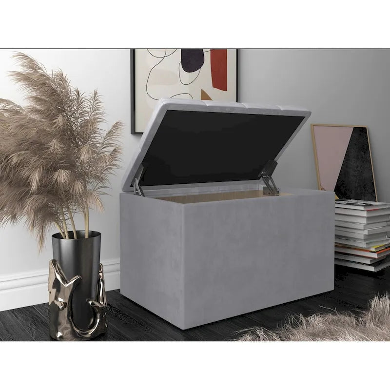 Arya Upholestered Flip Top Storage Bench