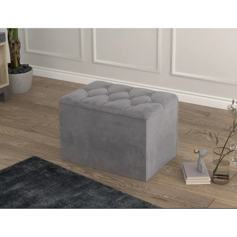 Arya Upholestered Flip Top Storage Bench