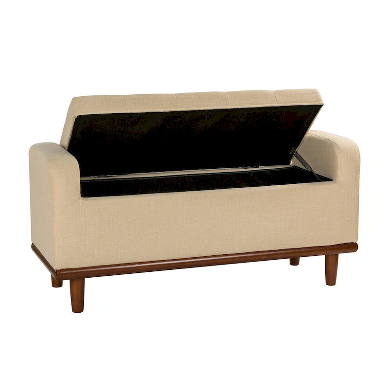 Bastian Upholstered Bench with Solid Wood Legs