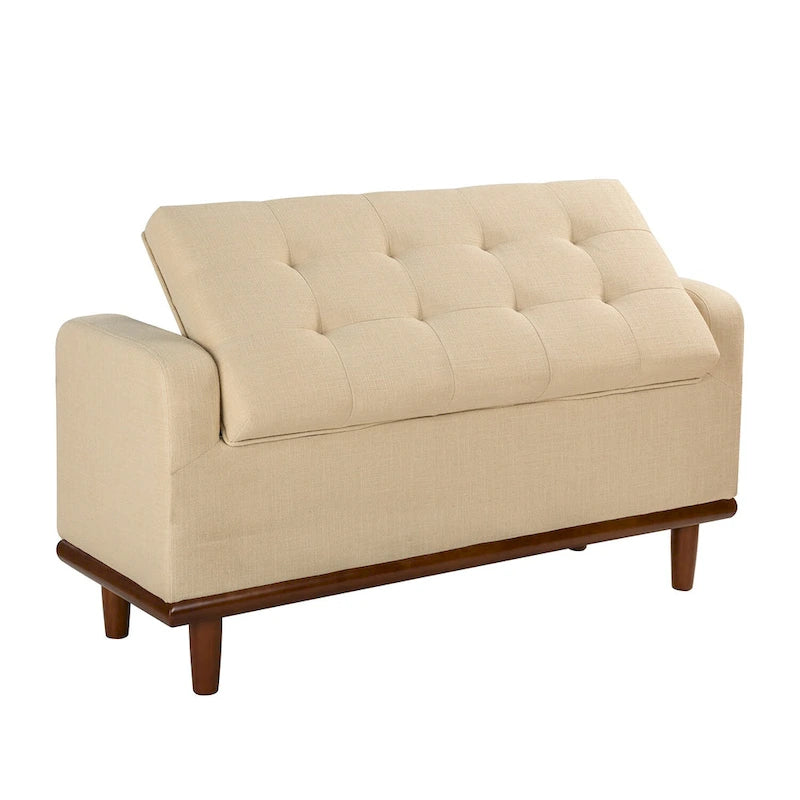 Bastian Upholstered Bench with Solid Wood Legs