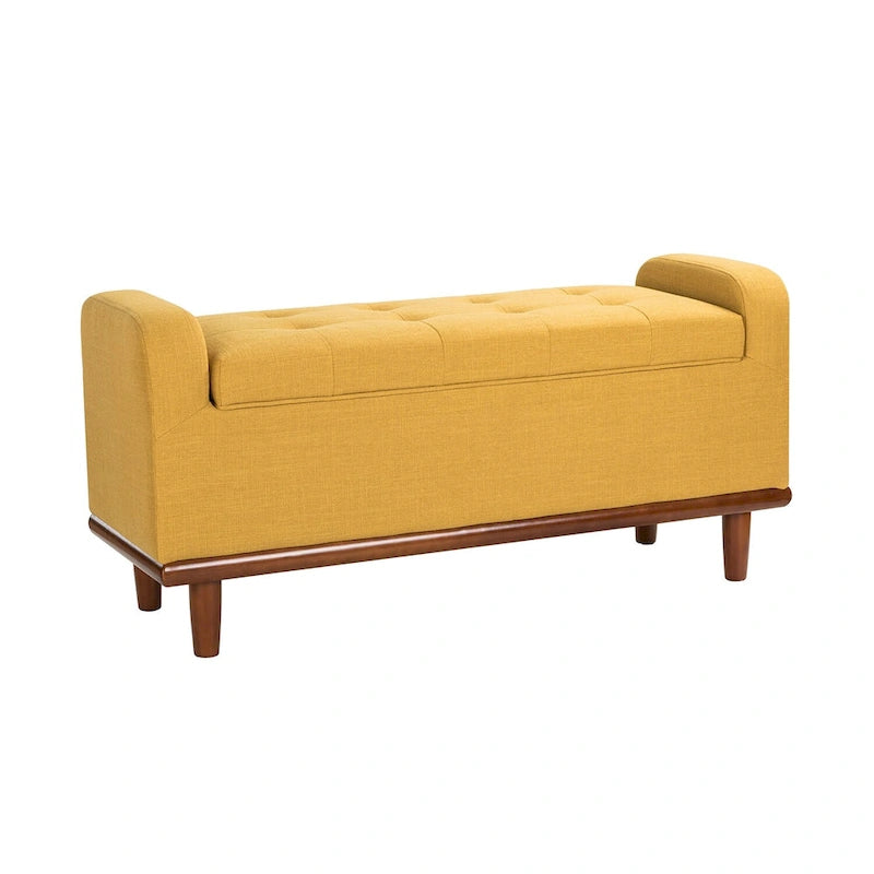 Bastian Upholstered Bench with Solid Wood Legs