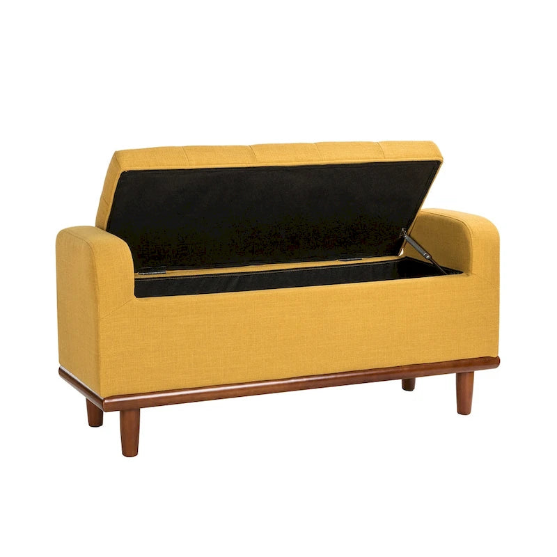 Bastian Upholstered Bench with Solid Wood Legs