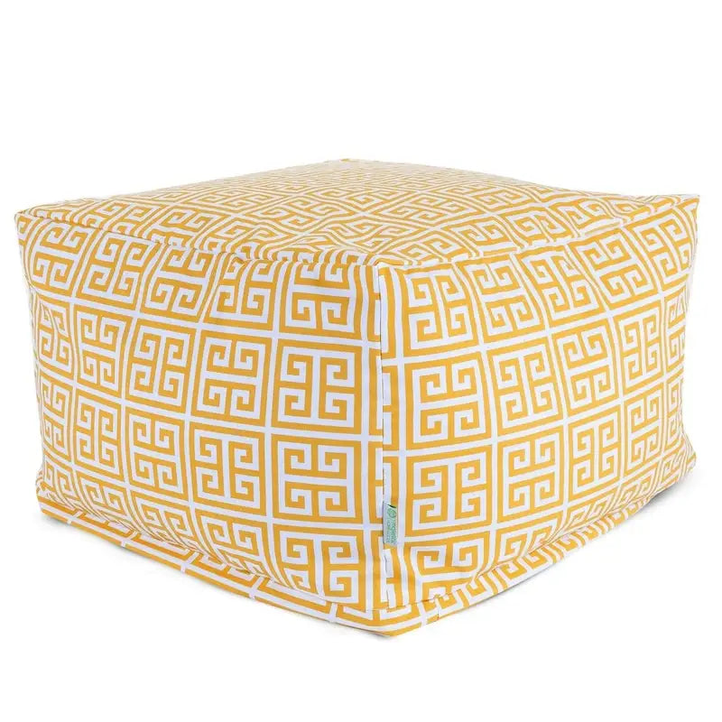 Majestic Home Goods Indoor Outdoor Towers Ottoman Pouf 27 in L x 27 in W x 17 in H