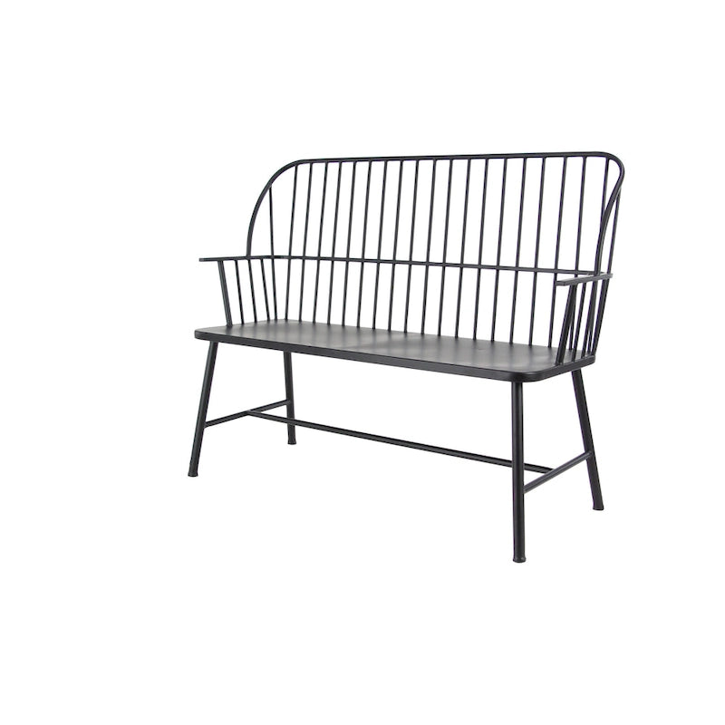 Iron Traditional Outdoor Bench 38 x 48 x 19