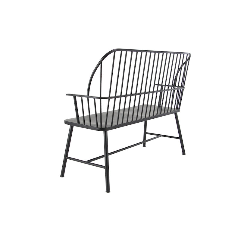 Iron Traditional Outdoor Bench 38 x 48 x 19