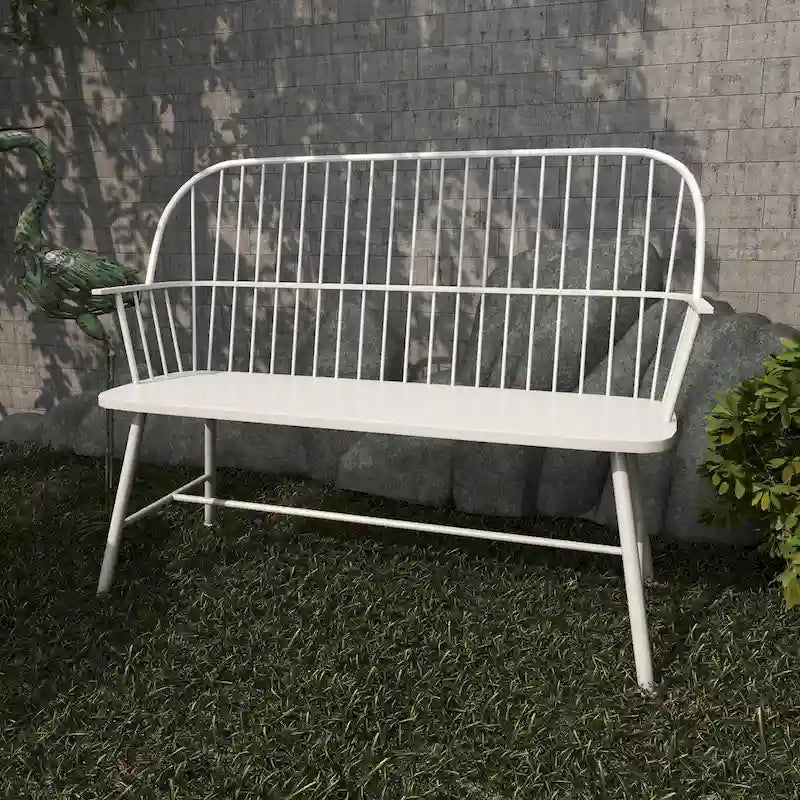 Iron Traditional Outdoor Bench 38 x 48 x 19
