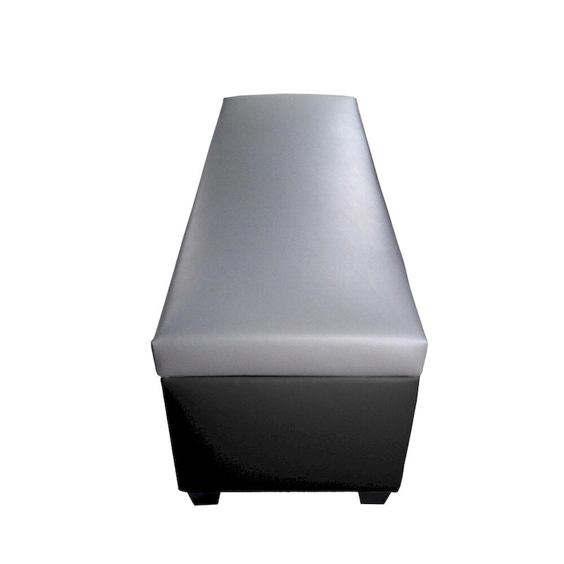 The Sole Secret Retro Dark Grey Vinyl Shoe Storage Bench