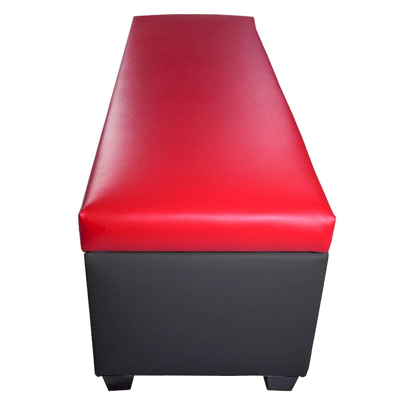 The Sole Secret Retro Dark Grey Vinyl Shoe Storage Bench