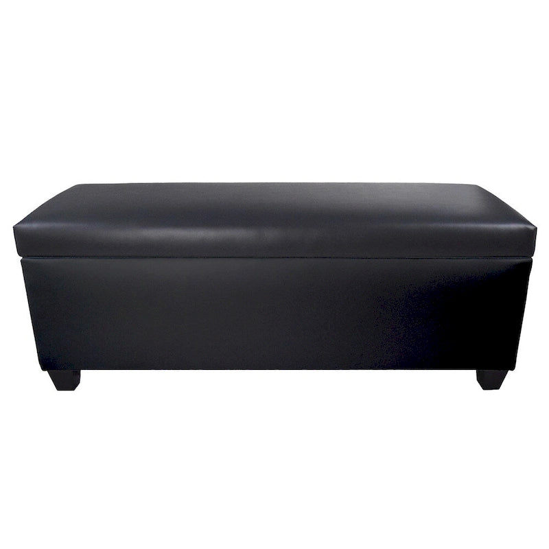 The Sole Secret Retro Dark Grey Vinyl Shoe Storage Bench